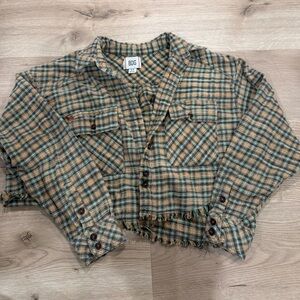 BDG Multicolor Plaid Cropped Shirt